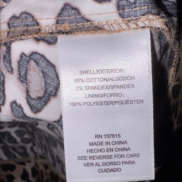 Nicole Miller Leopard Ribbon Bubble Sleeve Dress(Bust 40”Waist 38”Length 35”) - Picture 4 of 4